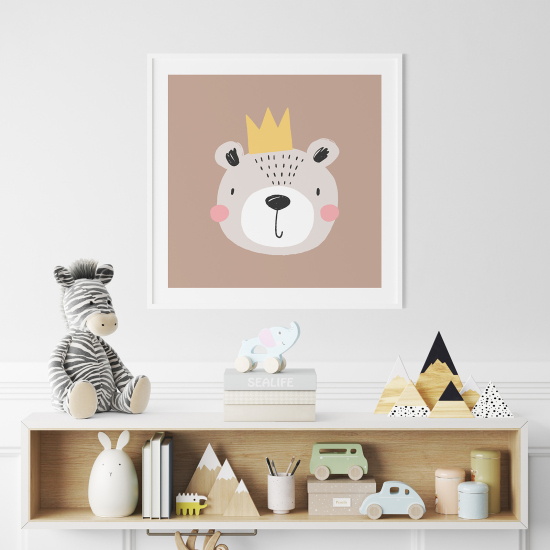 Póster para niños - Infantil - Oso rey