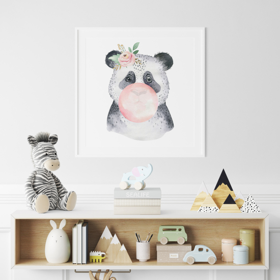 Póster para niños - Infantil - Panda burbuja