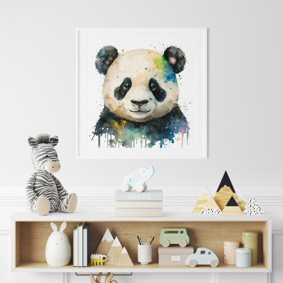 Póster para niños - Infantil - Panda colorido