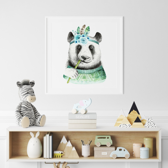 Póster para niños - Infantil - Panda indio