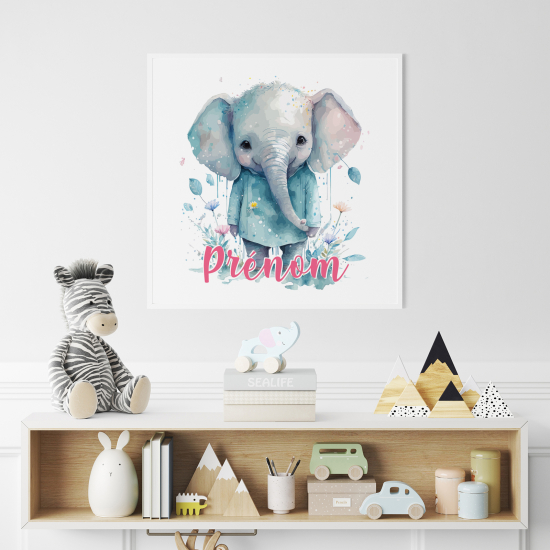 Póster para niños - Infantil personalizado - Elefantito