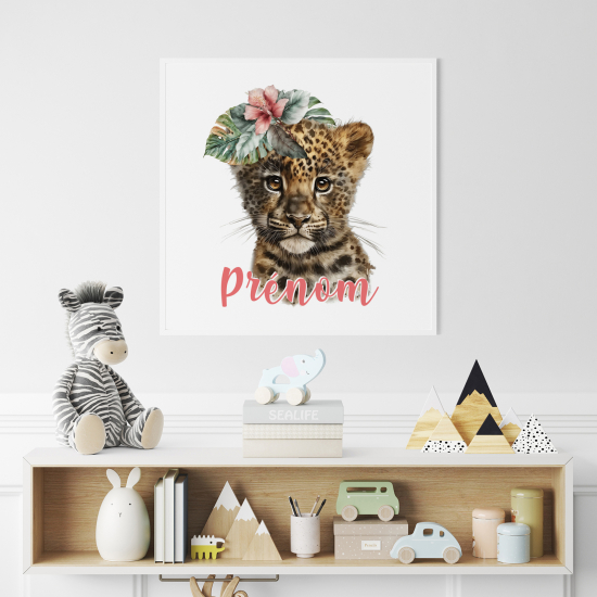 Póster para niños - Infantil personalizado - Leopardo