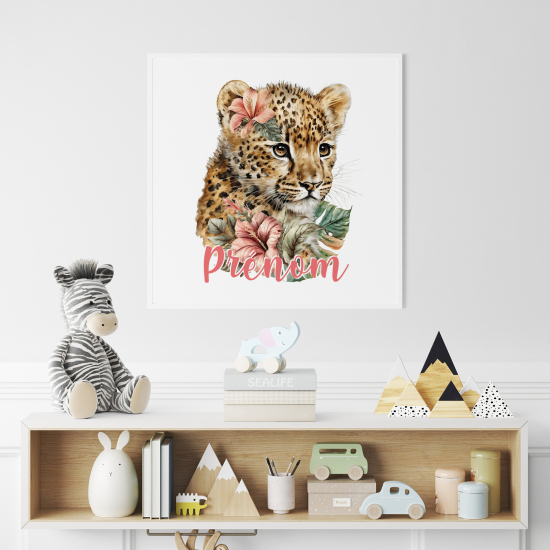 Póster para niños - Infantil personalizado - Leopardo
