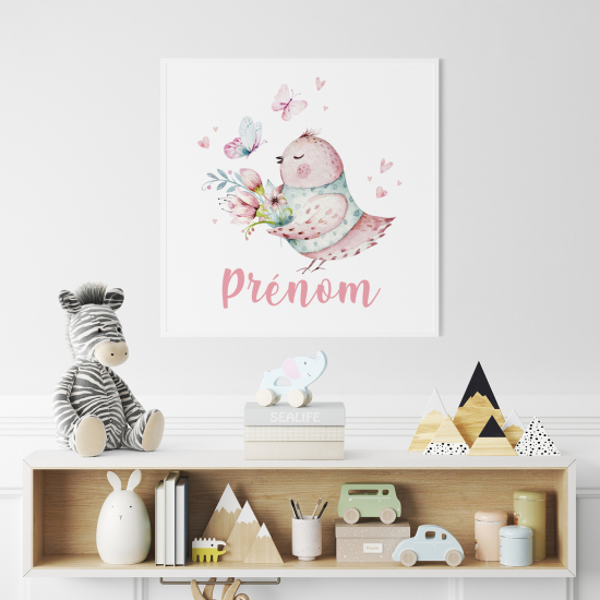 Póster para niños - Infantil personalizado - Pequeño Pájaro