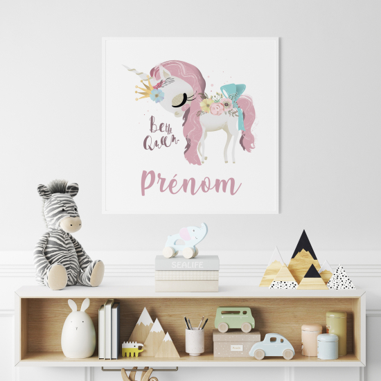 Póster para niños - Infantil personalizado - Unicornio