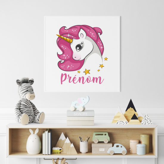 Póster para niños - Infantil personalizado - Unicornio