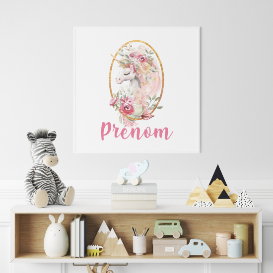 Póster para niños - Infantil personalizado - Unicornio