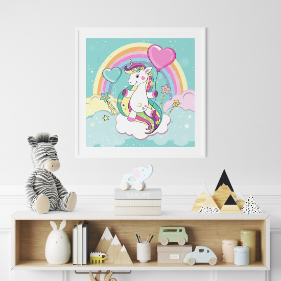Póster para niños - Infantil - Unicornio Corazón