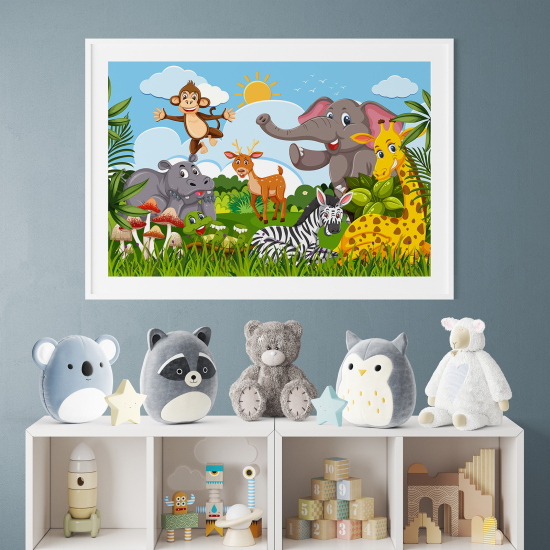 Pósters para niños - Infantil - Animales de la jungla