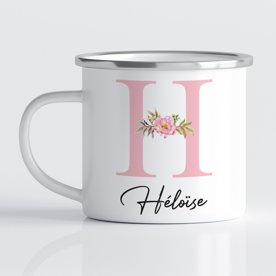 Taza esmaltada personalizada - Letra H