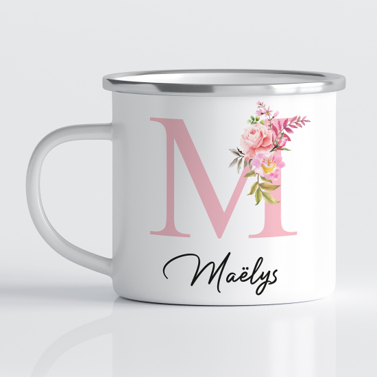 Taza esmaltada personalizada - Letra M