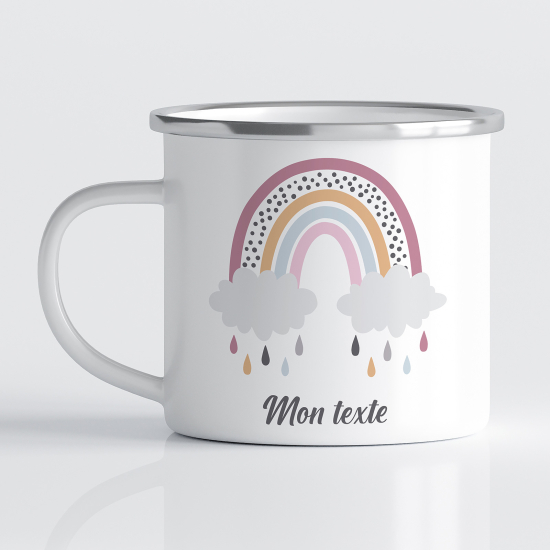 Taza esmaltada personalizada para niños - Infantil - ArcoÃris