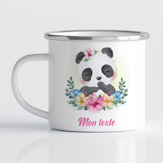 Taza esmaltada personalizada para niños - Infantil - Panda