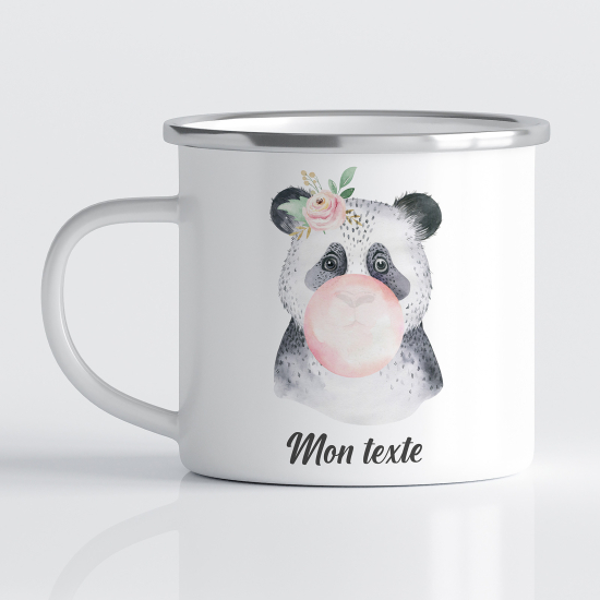 Taza esmaltada personalizada para niños - Infantil - Panda