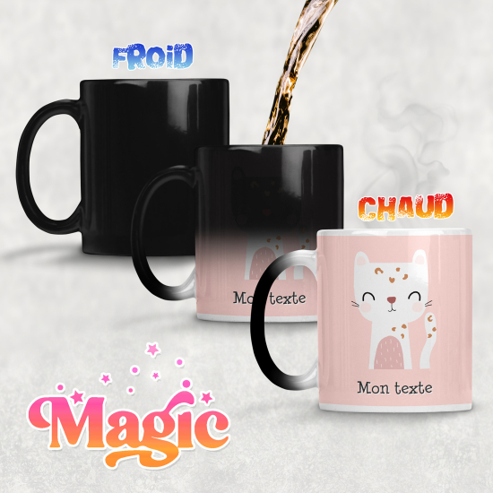 Taza mágica personalizada - Gatito