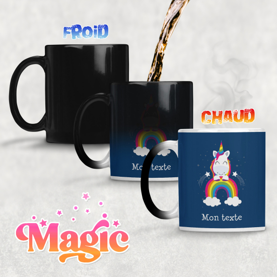 Taza mágica personalizada - Unicornio ArcoÃris