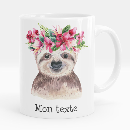 Taza personalizada - Flores perezosas