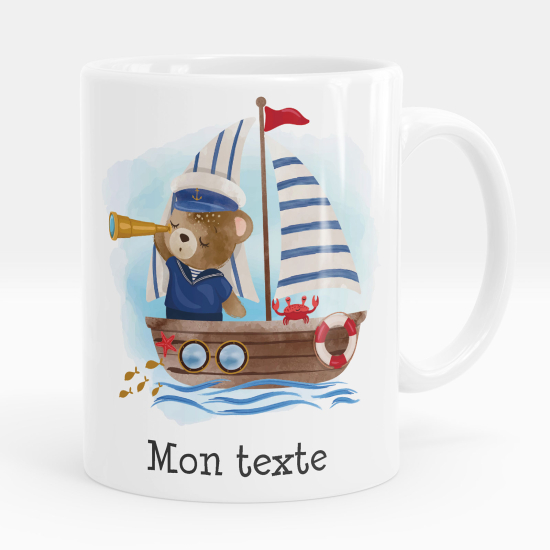 Taza personalizada - Osito barco