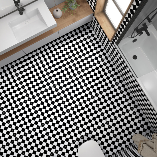 Vinilo Adhesivo antideslizante para baldosas - Efecto Mosaico