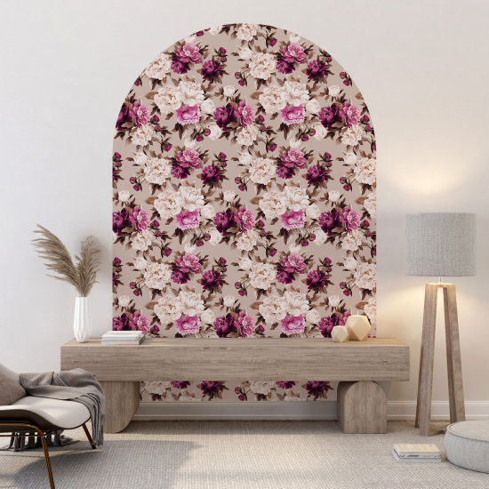 Vinilo Adhesivo Decorativo Arco - Motivo floral
