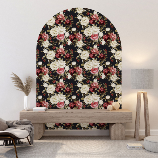 Vinilo Adhesivo Decorativo Arco - Motivo floral