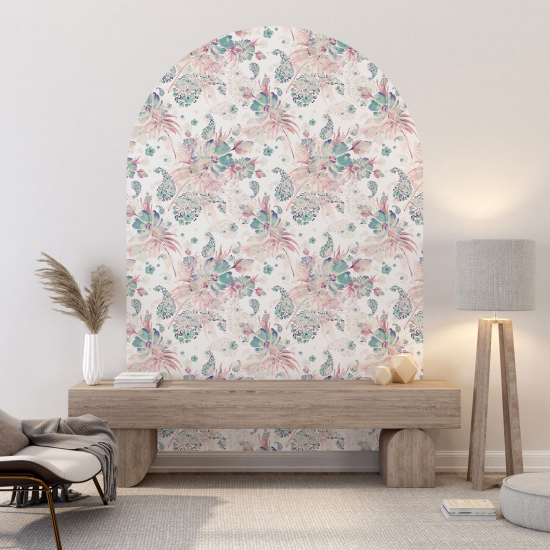 Vinilo Adhesivo Decorativo Arco - Motivo floral