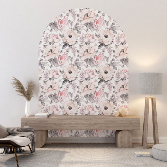 Vinilo Adhesivo Decorativo Arco - Motivo floral