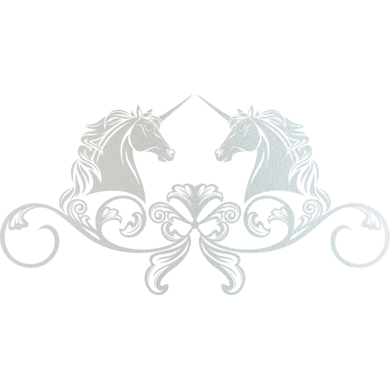 Vinilo Adhesivo Decorativo esmerilado - Cabecero de cama Unicornios