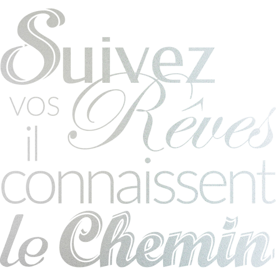 Vinilo Adhesivo Decorativo esmerilado - Cita SonrÃe tus sueños...