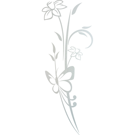 Vinilo Adhesivo Decorativo esmerilado - Flores Mariposas