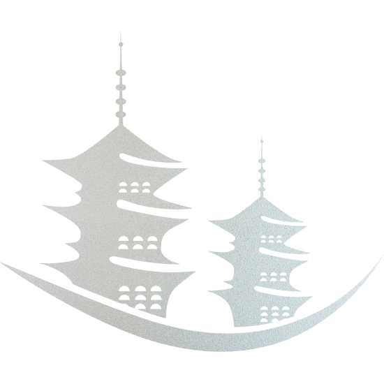 Vinilo Adhesivo Decorativo esmerilado - Palacio japonés