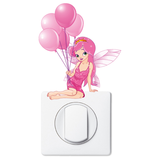 Vinilo Adhesivo Decorativo para interruptores - Hada globos