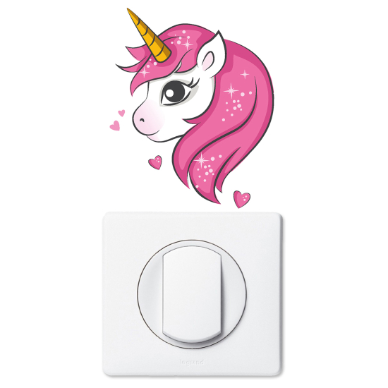 Vinilo Adhesivo Decorativo para interruptores - Unicornio