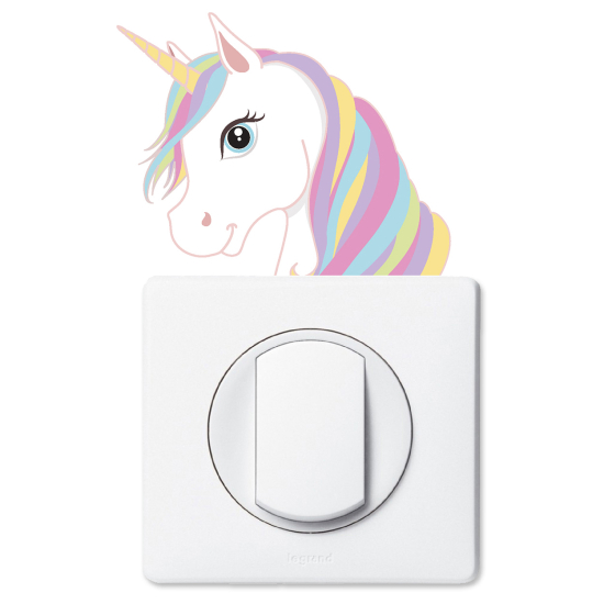 Vinilo Adhesivo Decorativo para interruptores - Unicornio