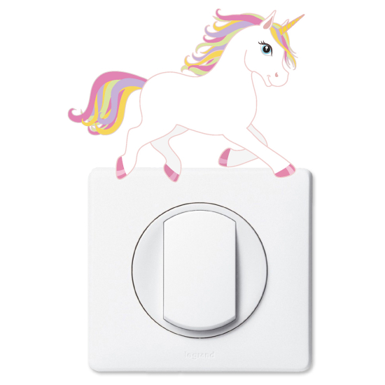 Vinilo Adhesivo Decorativo para interruptores - Unicornio