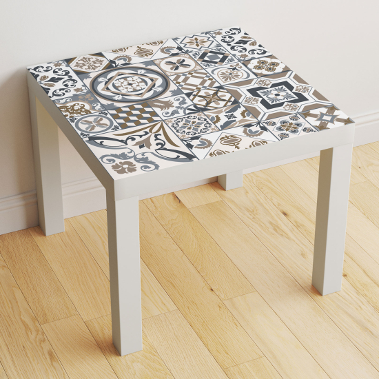 Vinilo Adhesivo Decorativo para Mesa - Motivo Azulejos de cemento