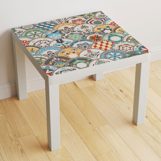 Vinilo Adhesivo Decorativo para Mesa - Motivo Azulejos de cemento