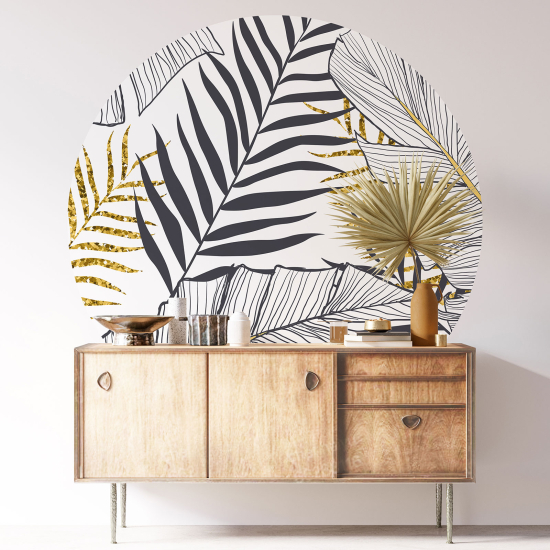 Vinilo Adhesivo Decorativo Redondo - Motivo botánico