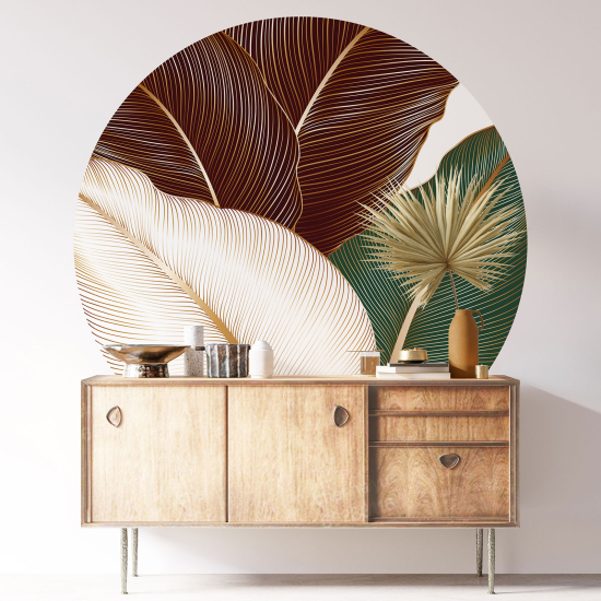 Vinilo Adhesivo Decorativo Redondo - Motivo botánico