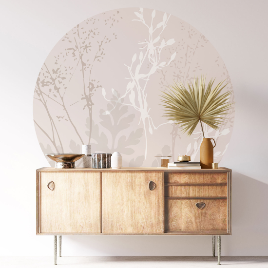 Vinilo Adhesivo Decorativo Redondo - Motivo floral