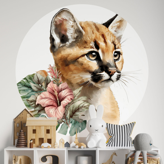 Vinilo Adhesivo Decorativo Redondo para niños - Infantiles - Pequeña Pantera