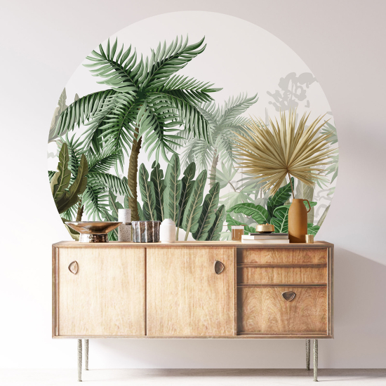 Vinilo Adhesivo Decorativo Redondo - Selva Tropical