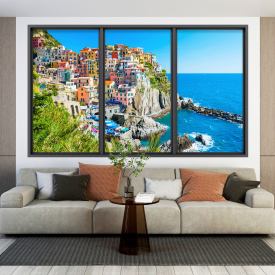 Vinilo Adhesivo Decorativo trampantojo 3D - Cinque Terre