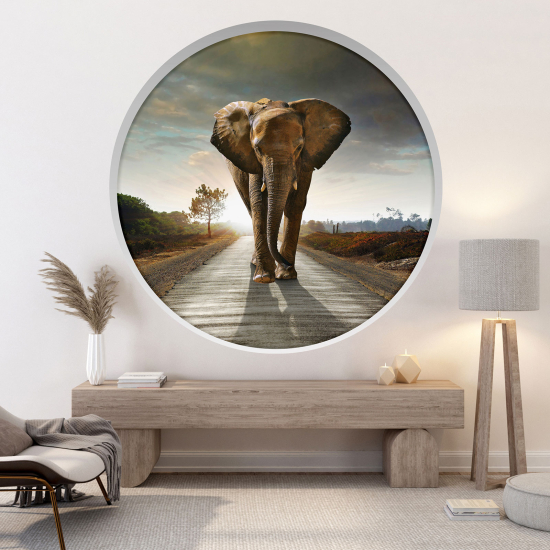 Vinilo Adhesivo Decorativo trampantojo 3D - Elefante