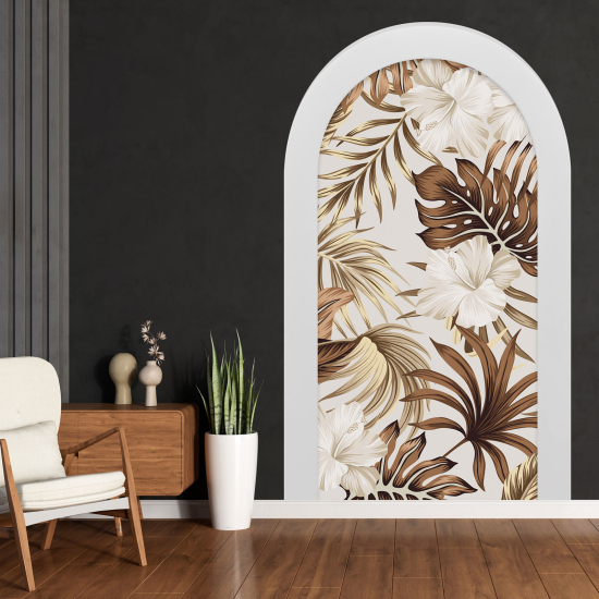 Vinilo Adhesivo Decorativo trampantojo 3D - Hojas Tropicales