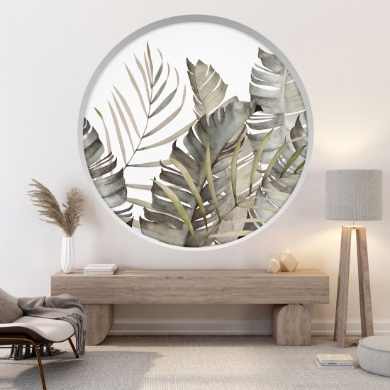 Vinilo Adhesivo Decorativo trampantojo 3D - Hojas Tropicales