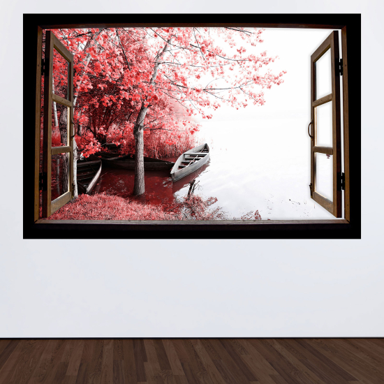 Vinilo Adhesivo Decorativo trampantojo 3D - Lago Bateau