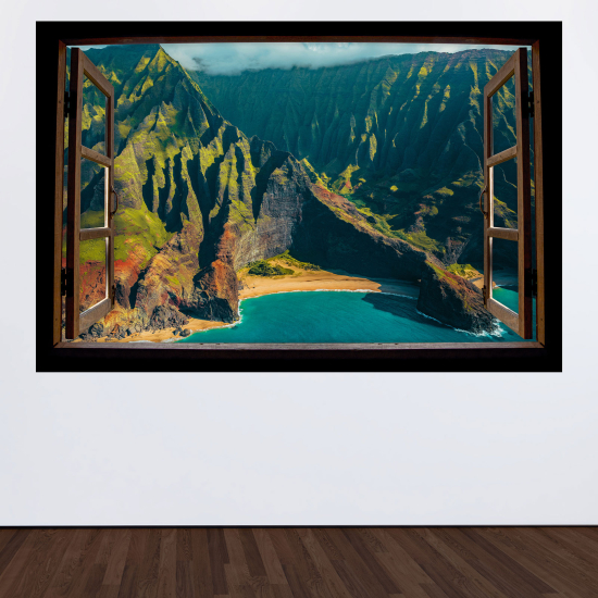 Vinilo Adhesivo Decorativo trampantojo 3D - Montañas