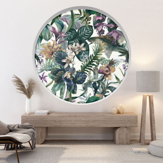Vinilo Adhesivo Decorativo trampantojo 3D - Motivo tropical