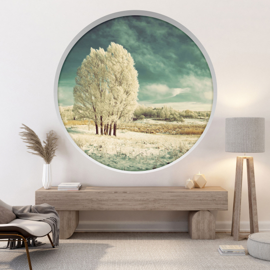 Vinilo Adhesivo Decorativo trampantojo 3D - Paisaje invernal